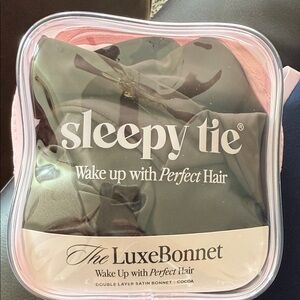 Sleepy Tie Luxe Bonnet - cocoa brown